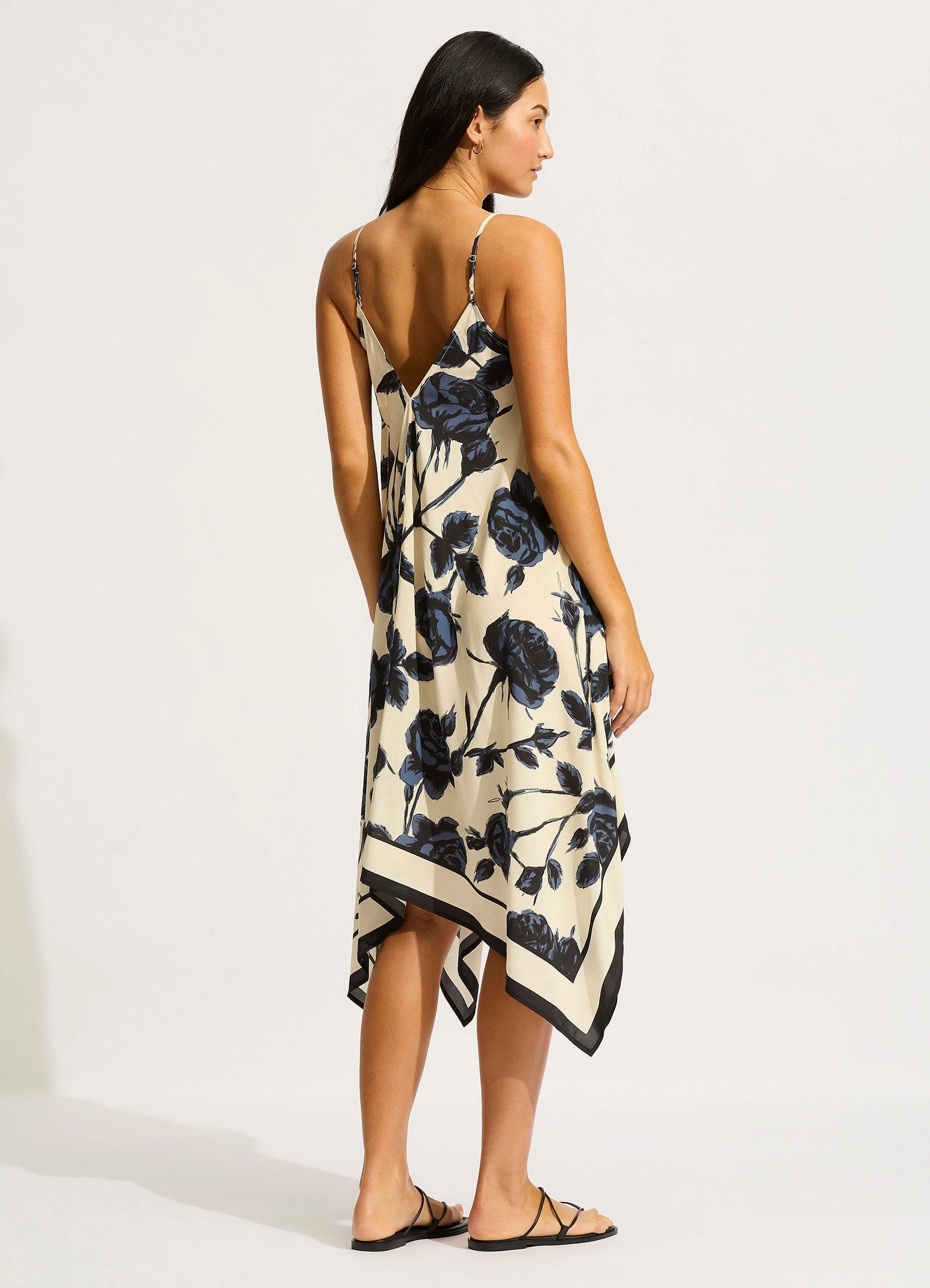 Rococo Scarf Dress - Black