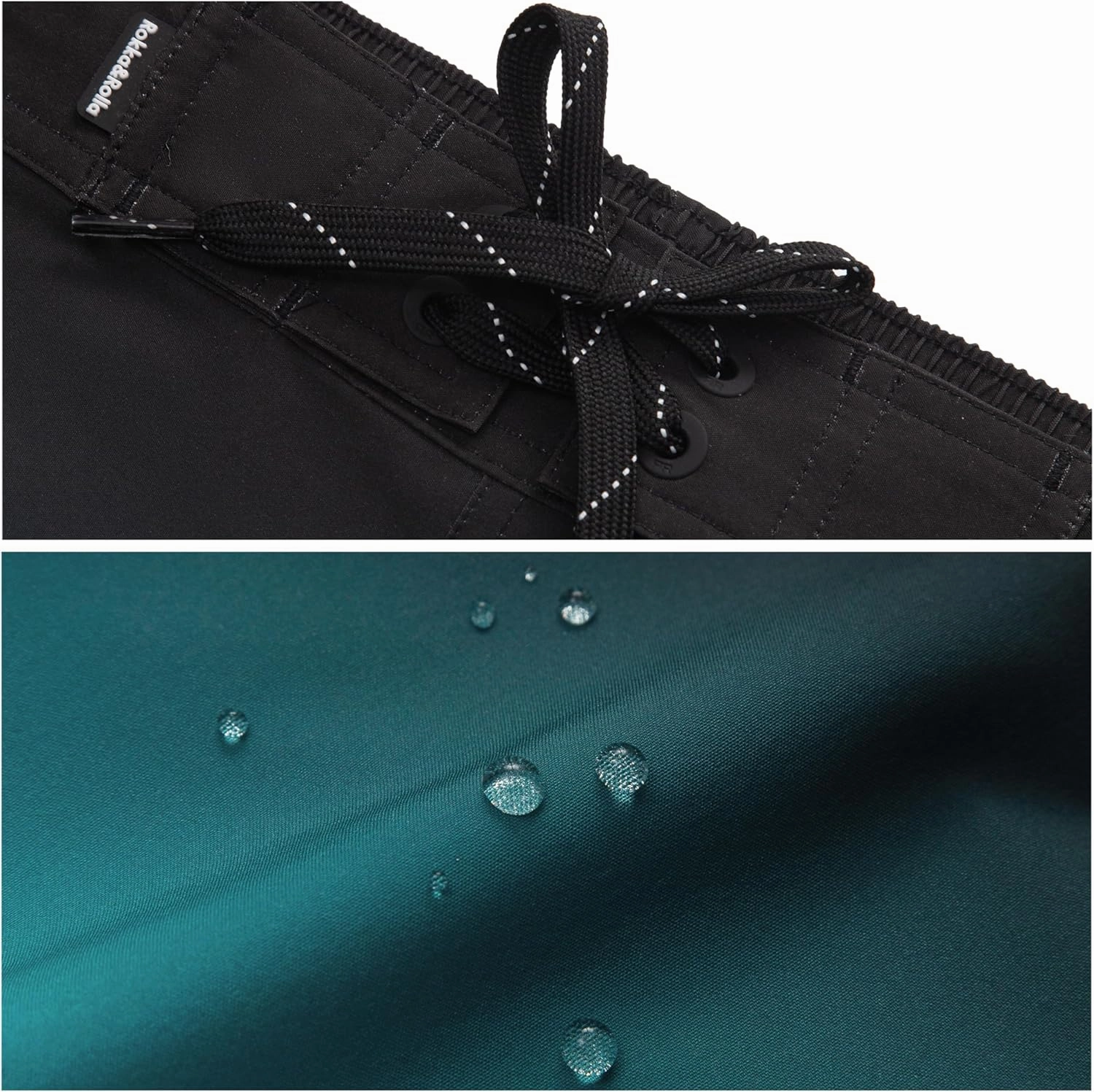 Rokka&Rolla Men's 4-Way Stretch Swim Trunks 9" Quick Dry Board Shorts Beach Swimwear Bathing Suit