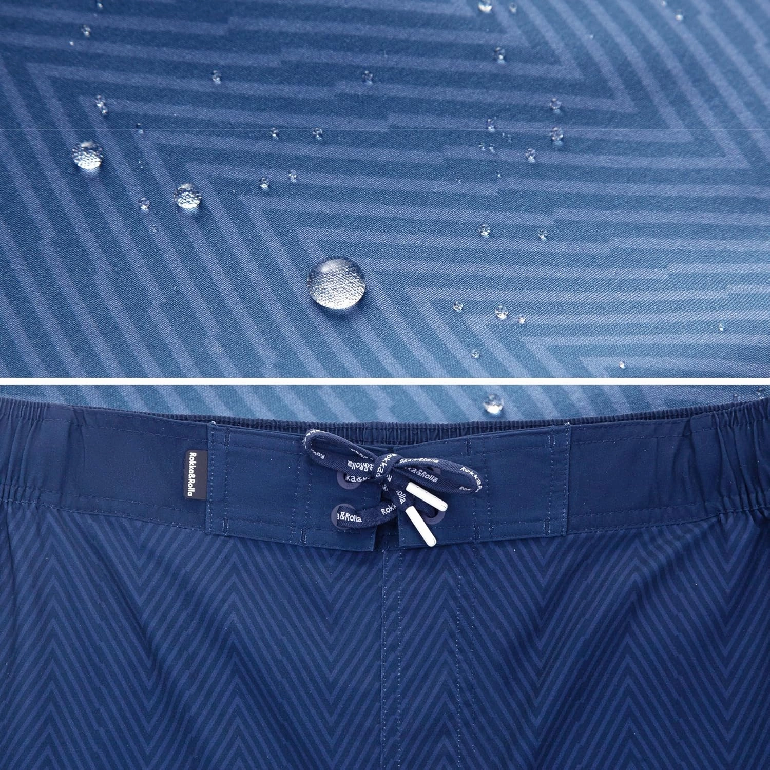 Rokka&Rolla Men's Swim Trunks 9" Quick Dry Stretch Board Shorts Beach Swimwear