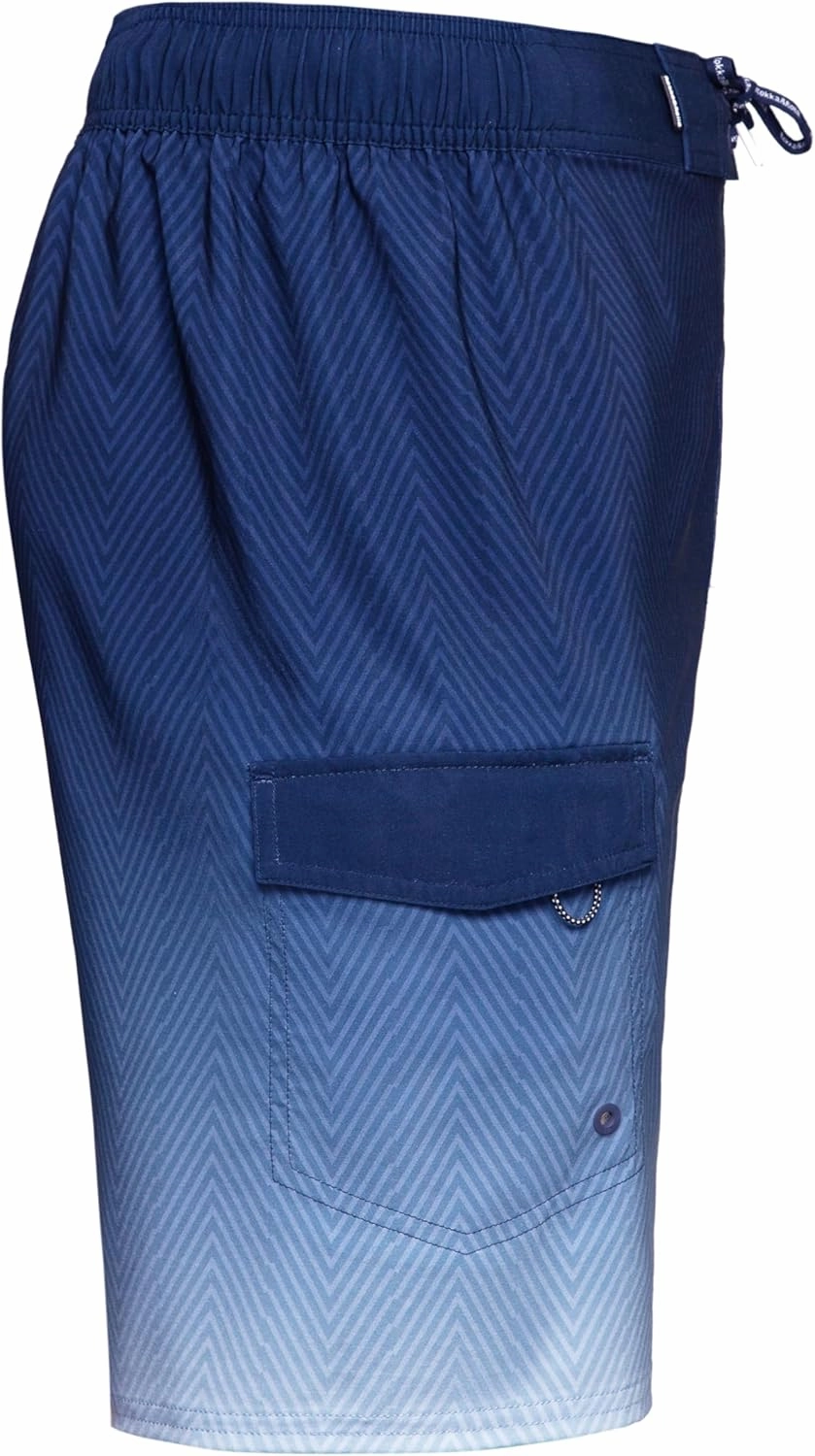 Rokka&Rolla Men's Swim Trunks 9" Quick Dry Stretch Board Shorts Beach Swimwear