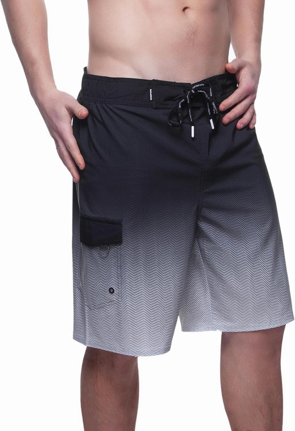 Rokka&Rolla Men's Swim Trunks 9" Quick Dry Stretch Board Shorts Beach Swimwear