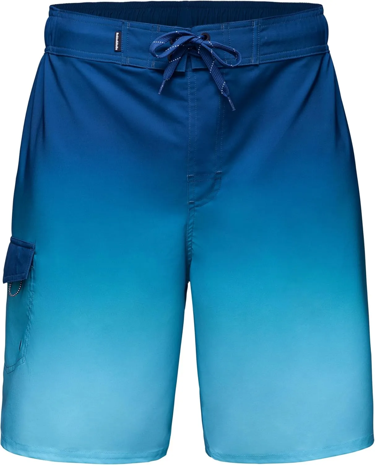 Rokka&Rolla Men's 4-Way Stretch Swim Trunks 9" Quick Dry Board Shorts Beach Swimwear Bathing Suit