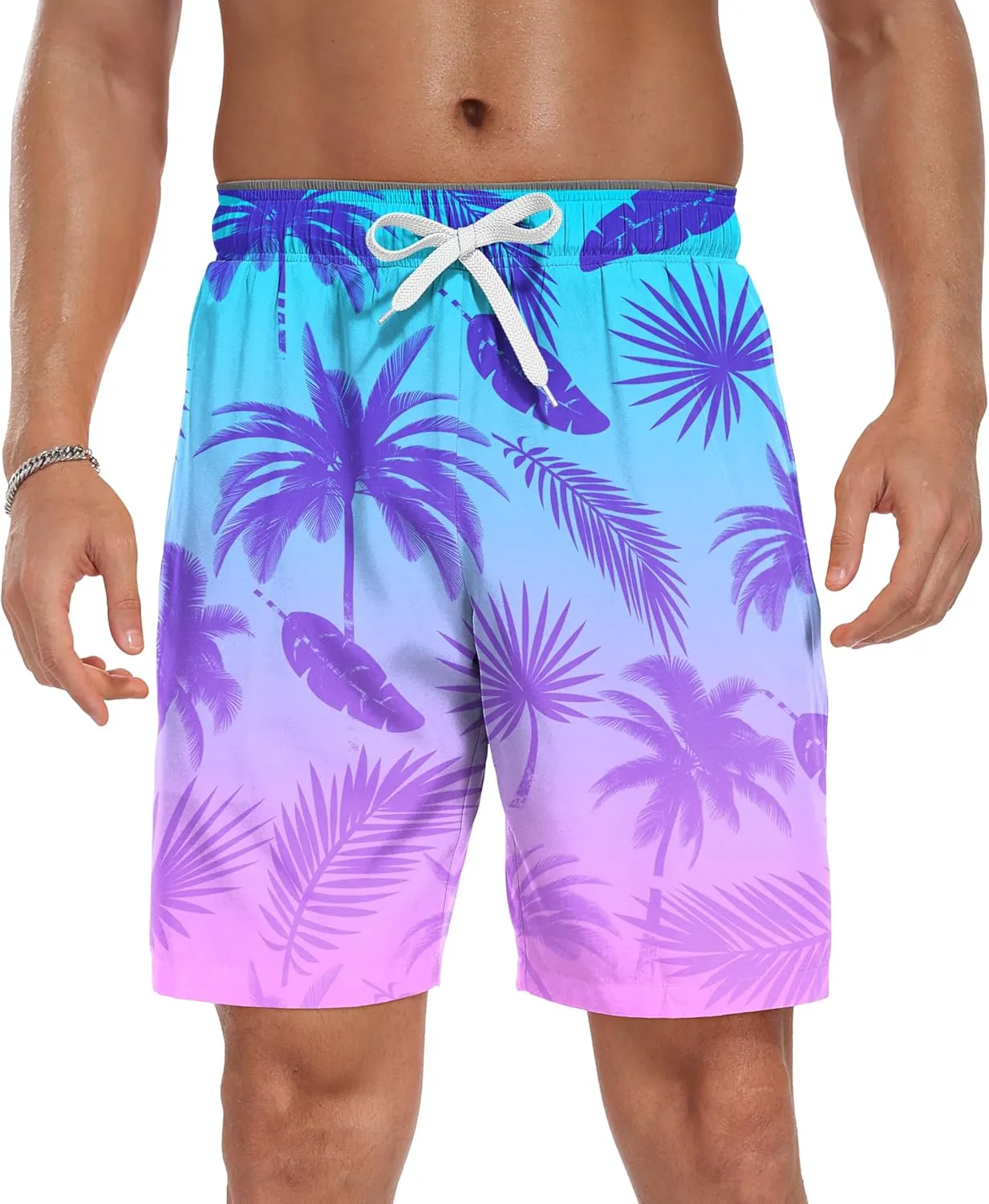 Sailwind Men Swim Trunks with Compression Liner 9" Beach Shorts Quick Dry with Zipper Pockets Board Shorts