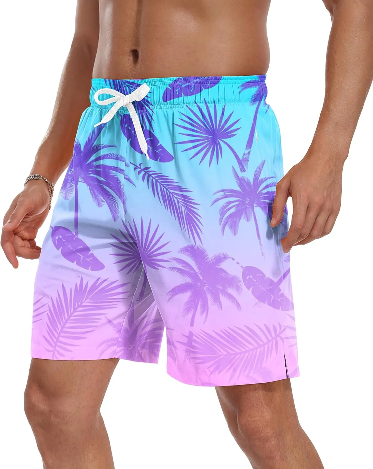 Sailwind Men Swim Trunks with Compression Liner 9" Beach Shorts Quick Dry with Zipper Pockets Board Shorts