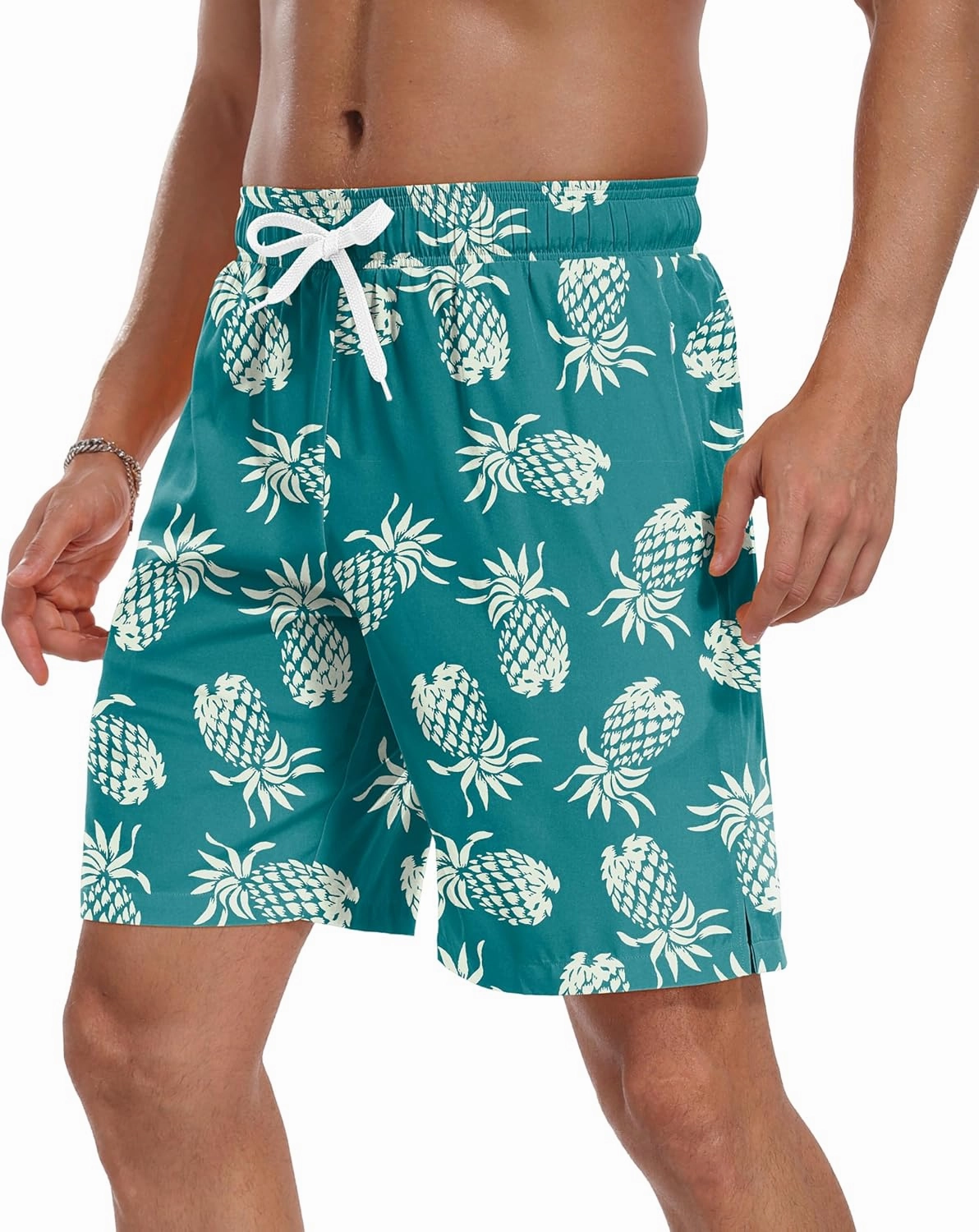 Sailwind Men Swim Trunks with Compression Liner 9" Beach Shorts Quick Dry with Zipper Pockets Board Shorts