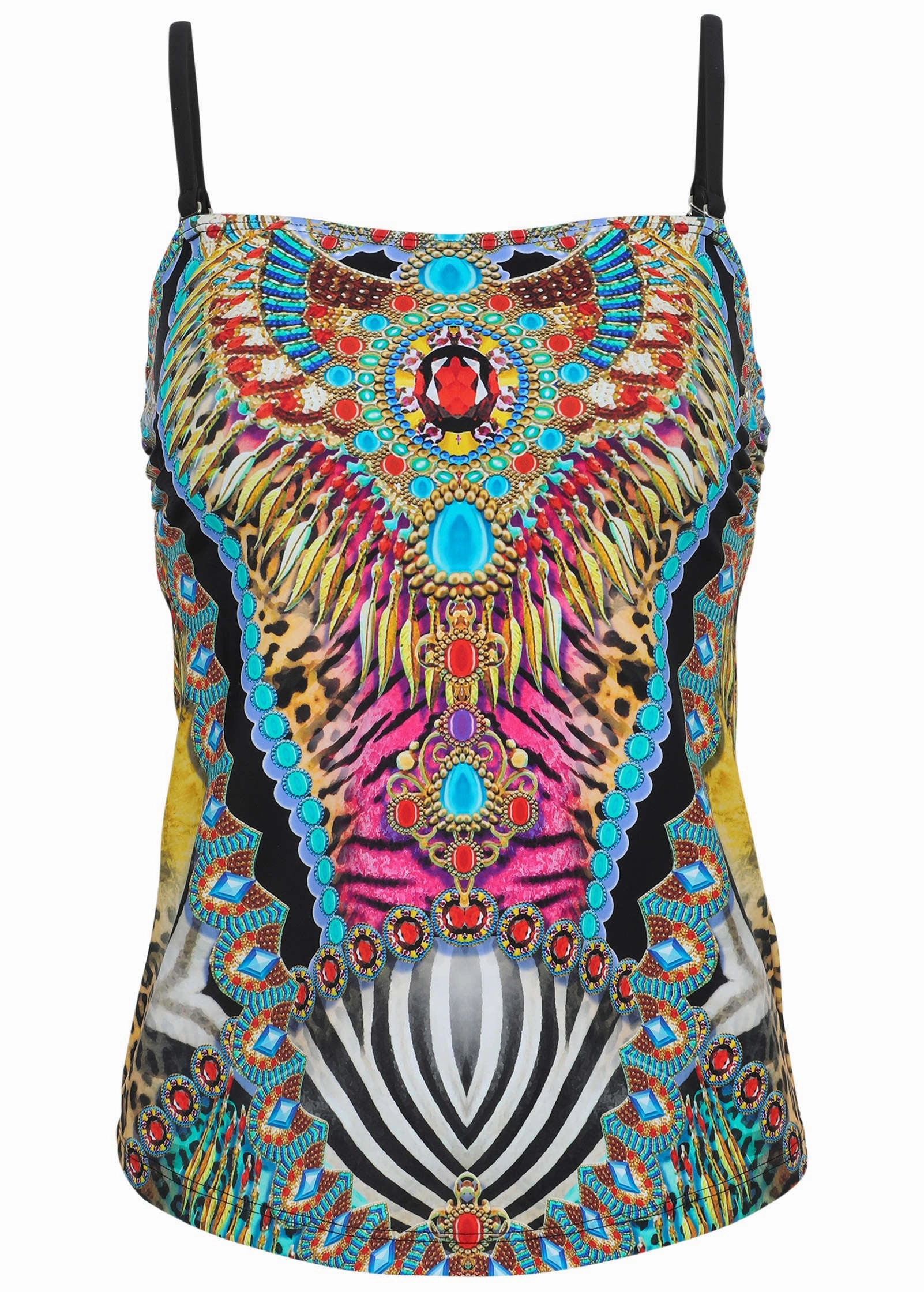 San Juan Bandeau Tankini - Mirrored Jungle