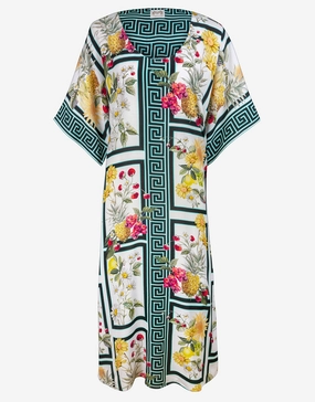Scenery Maxi Kaftan - Monochrome Garden