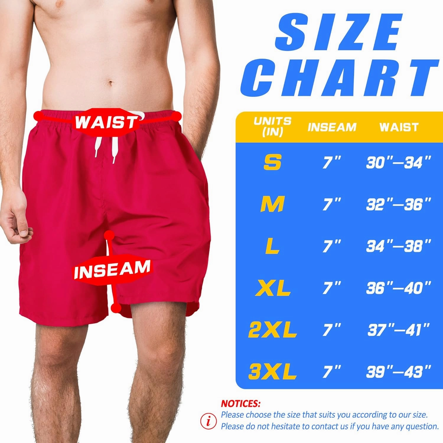 Scotamalone Mens Swim Trunks Swimming Shorts Swimwear Bathing Suits Quick Dry 7 Inch with Mesh Lining