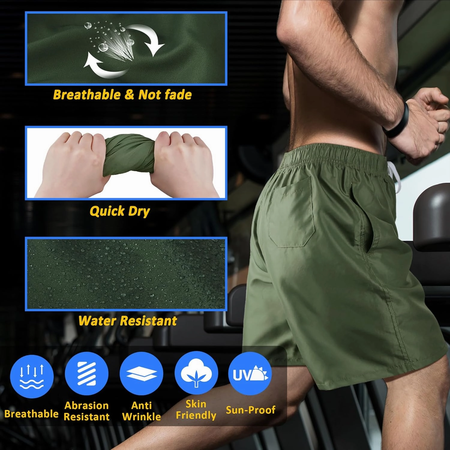Scotamalone Mens Swim Trunks Swimming Shorts Swimwear Bathing Suits Quick Dry 7 Inch with Mesh Lining
