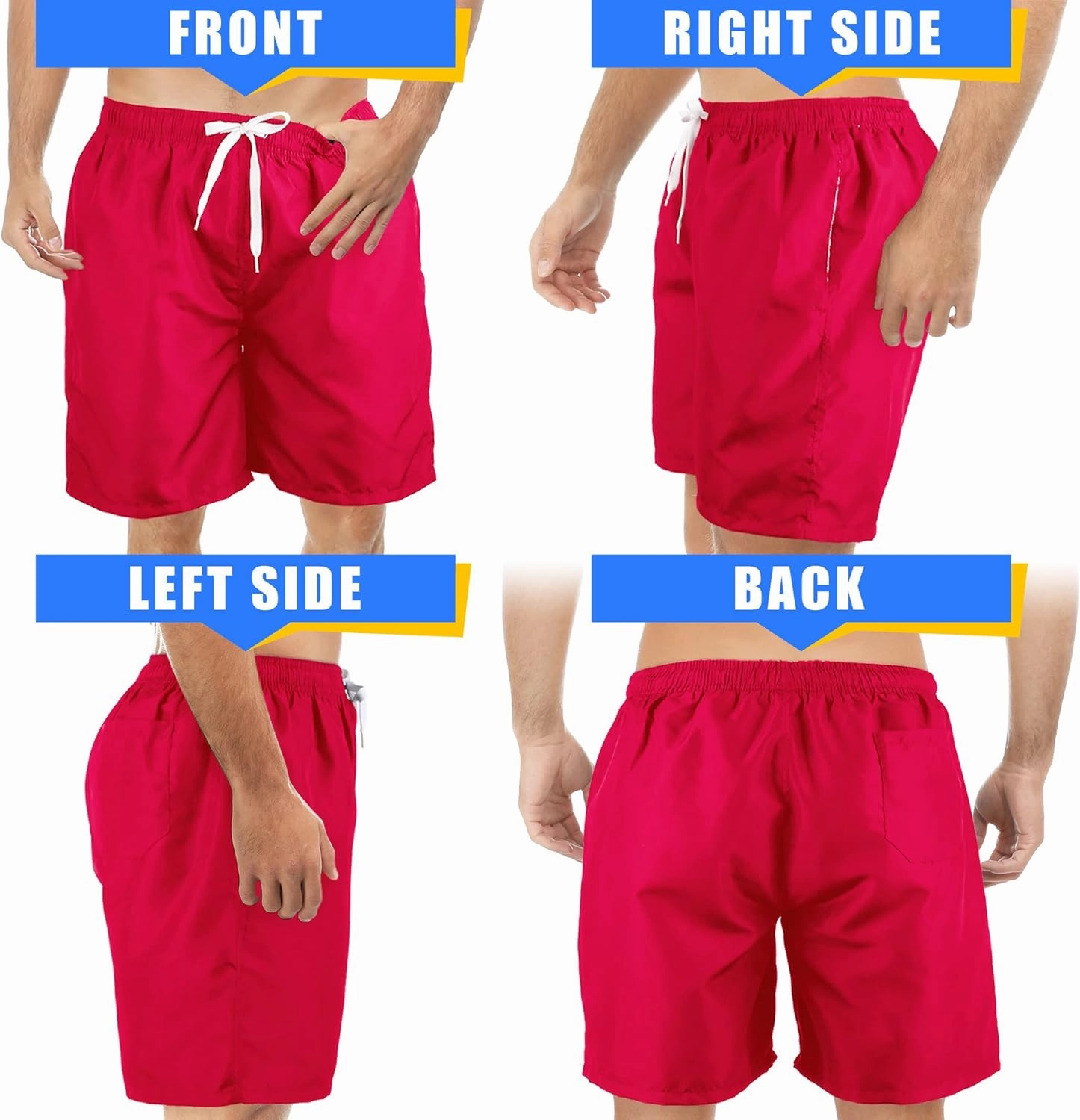 Scotamalone Mens Swim Trunks Swimming Shorts Swimwear Bathing Suits Quick Dry 7 Inch with Mesh Lining