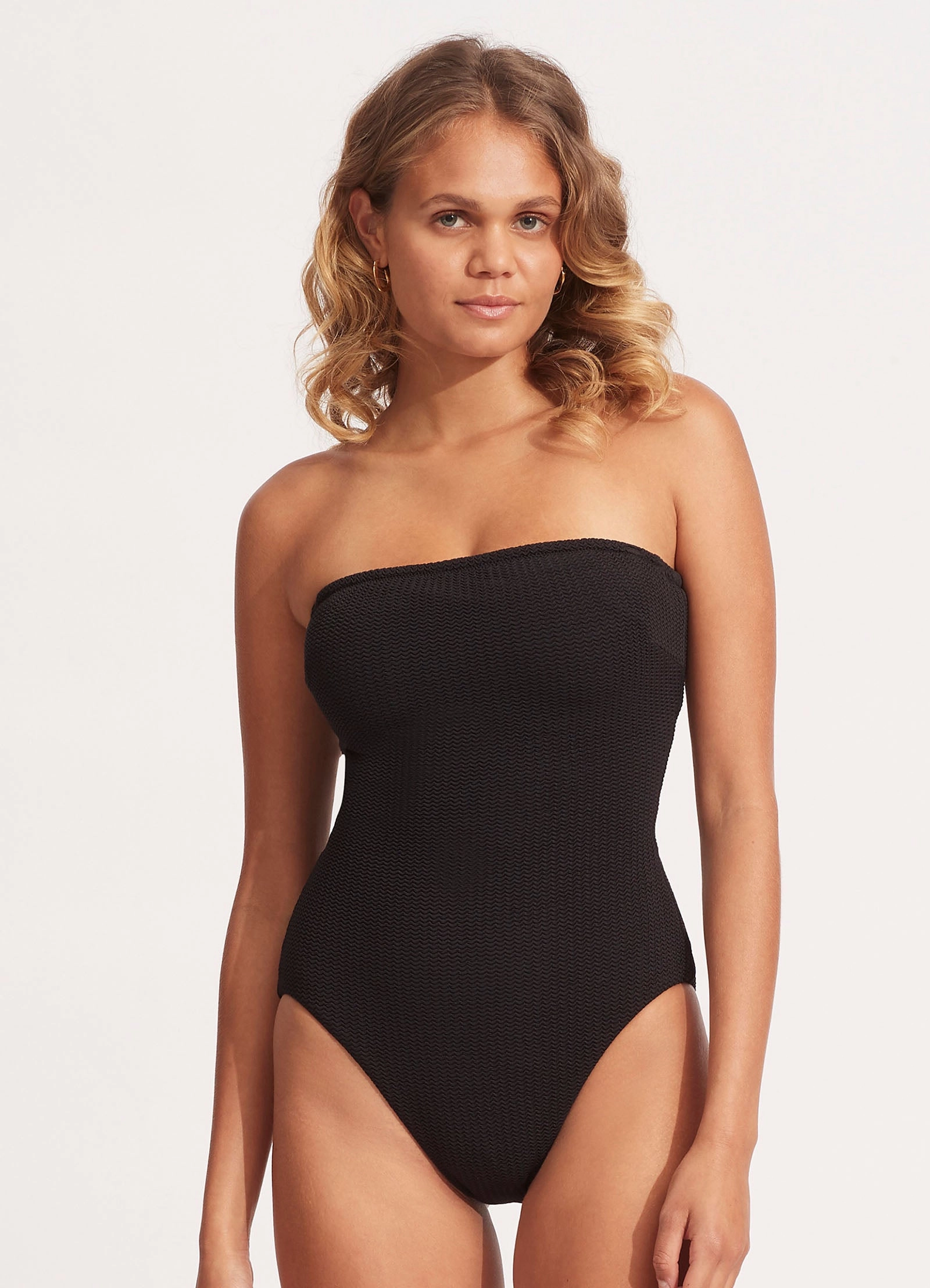 Sea Dive DD Bandeau One Piece - Black