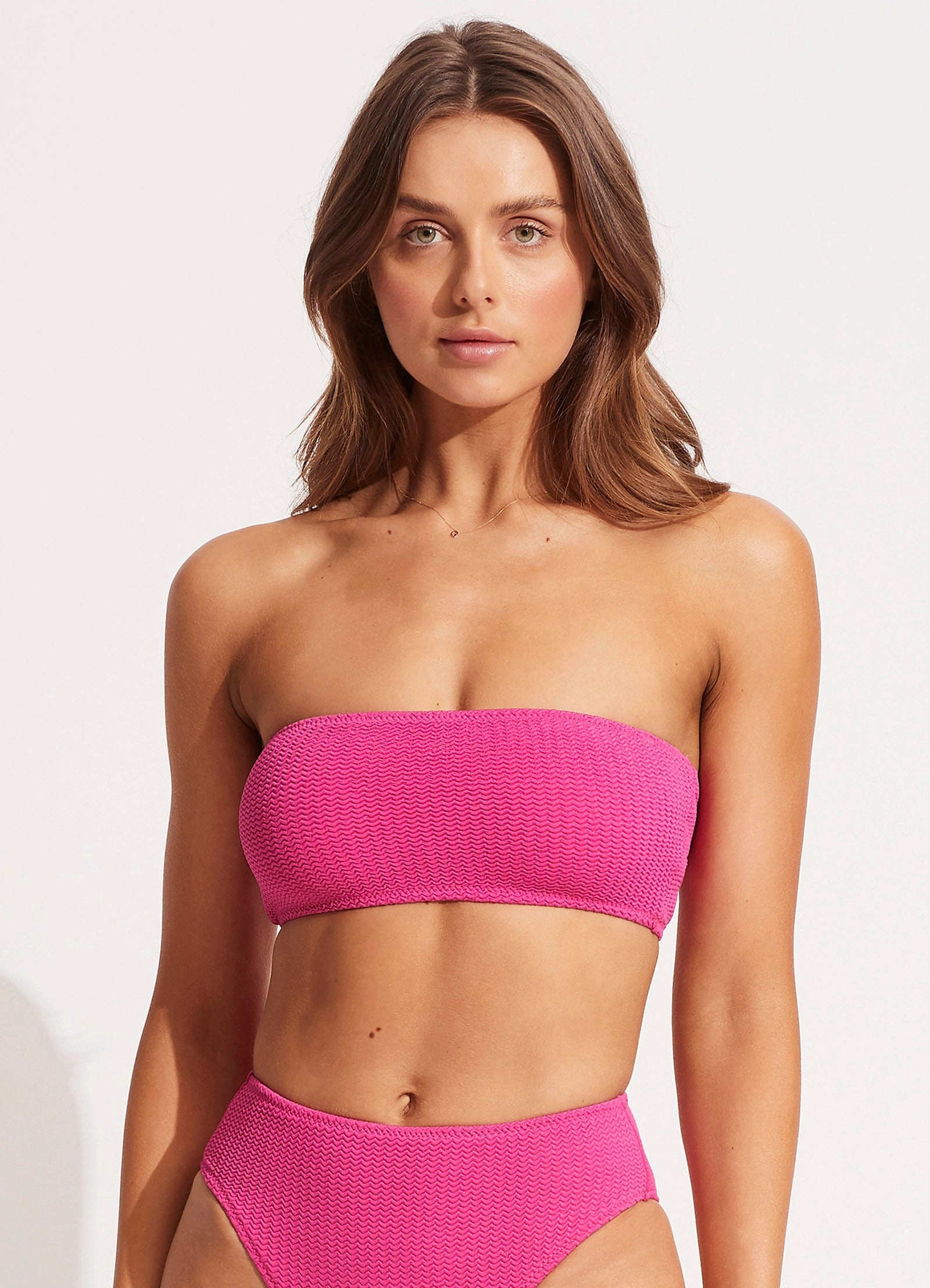 Sea Dive Tube Top - Fuchsia Ros