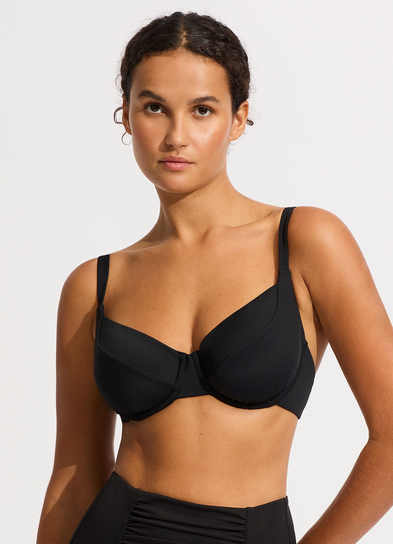 Seafolly Collective DD Cup Underwire Bikini Top - Black