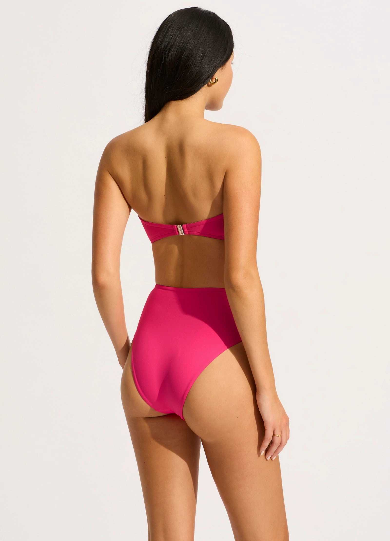 Seafolly Collective High Waist Wrap Front Pant - Raspberry
