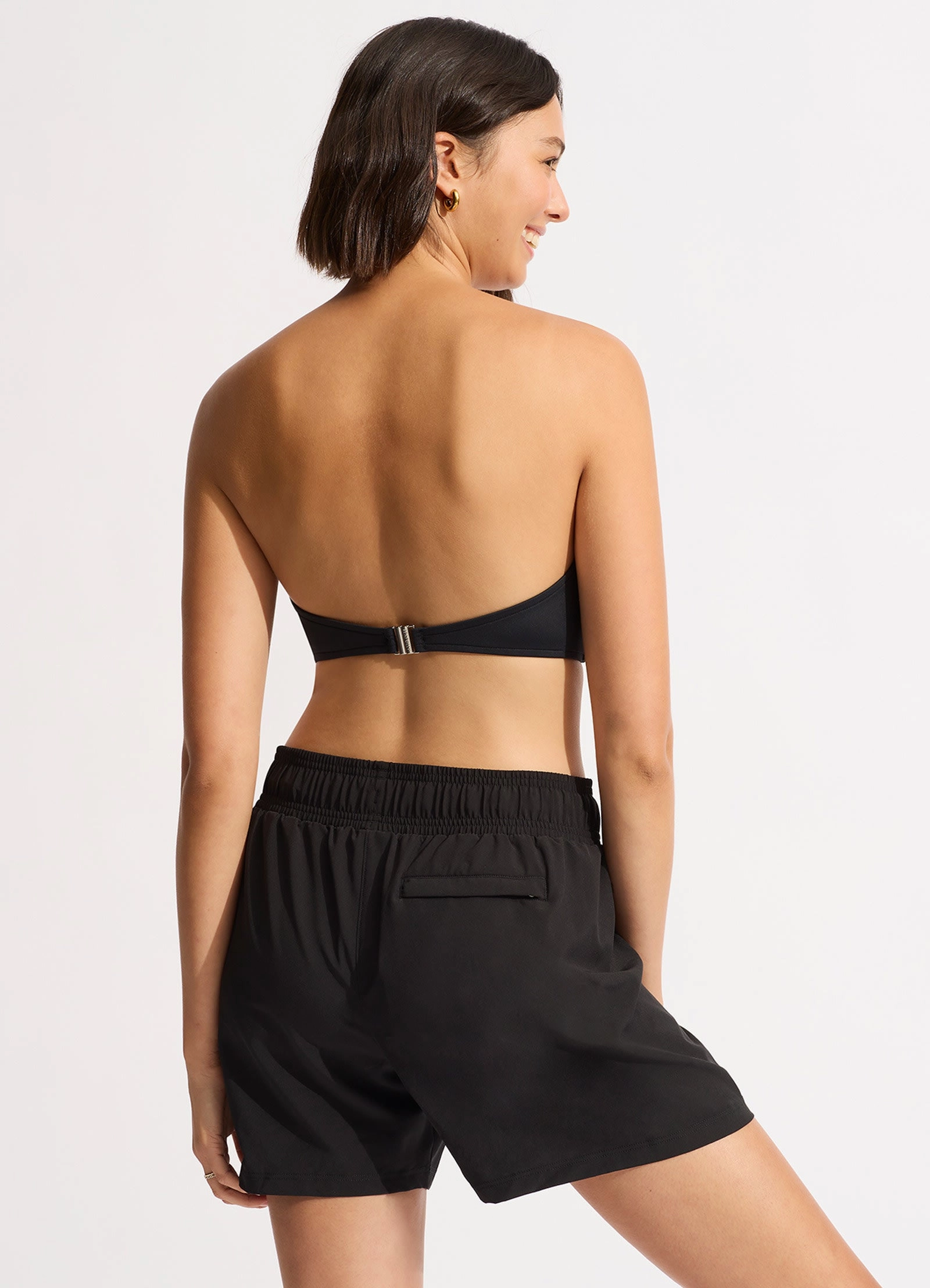 Seafolly Collective Mid Length Boardshort - Black