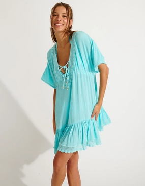 Seatime Avelle Beach Dress - Turquoise