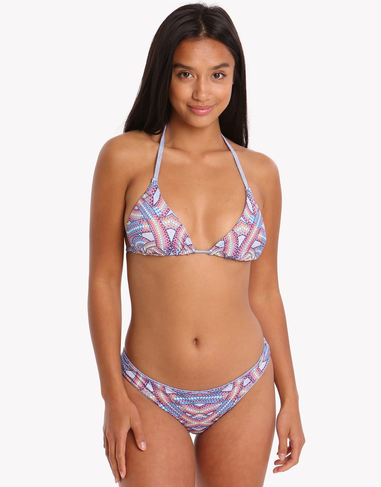 Sentwali Adana Reversible Halter Bikini Top - Print