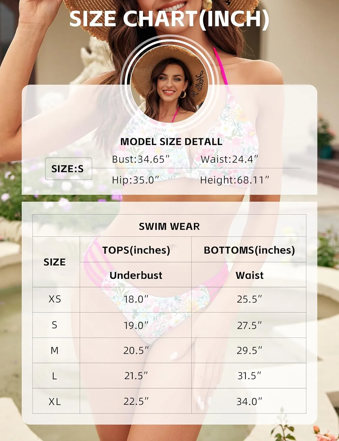 SHESHOW Bikini Sets for Women Cowgirl Style Two Piece Swimsuits Back Lace Up Mid Rise Sexy Bathing Suit Size XS-XL