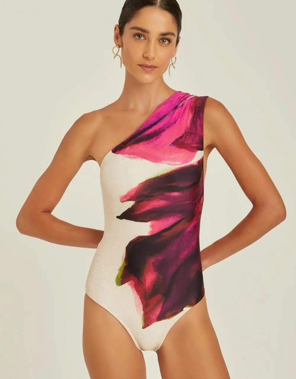 Shoulder Loop One Piece Swimsuit Botanique