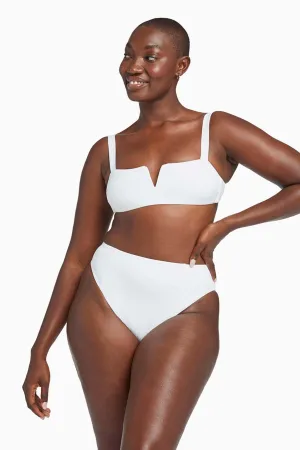 Sienna High Waist Bottom White EcoRib