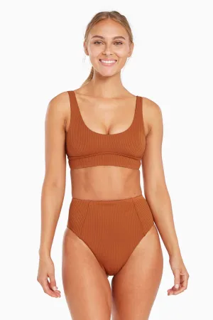 Sienna High Waist Full Cut Bottom - Chai EcoRib