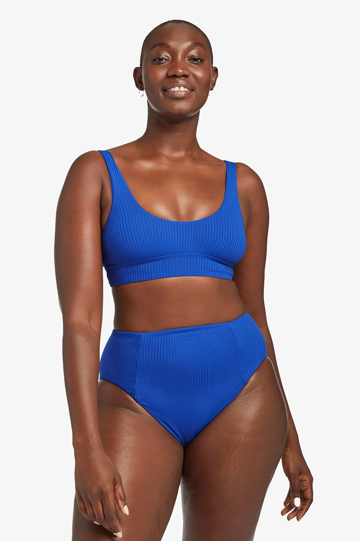 Sienna High Waist Full Cut Bottom - Lagoon EcoRib