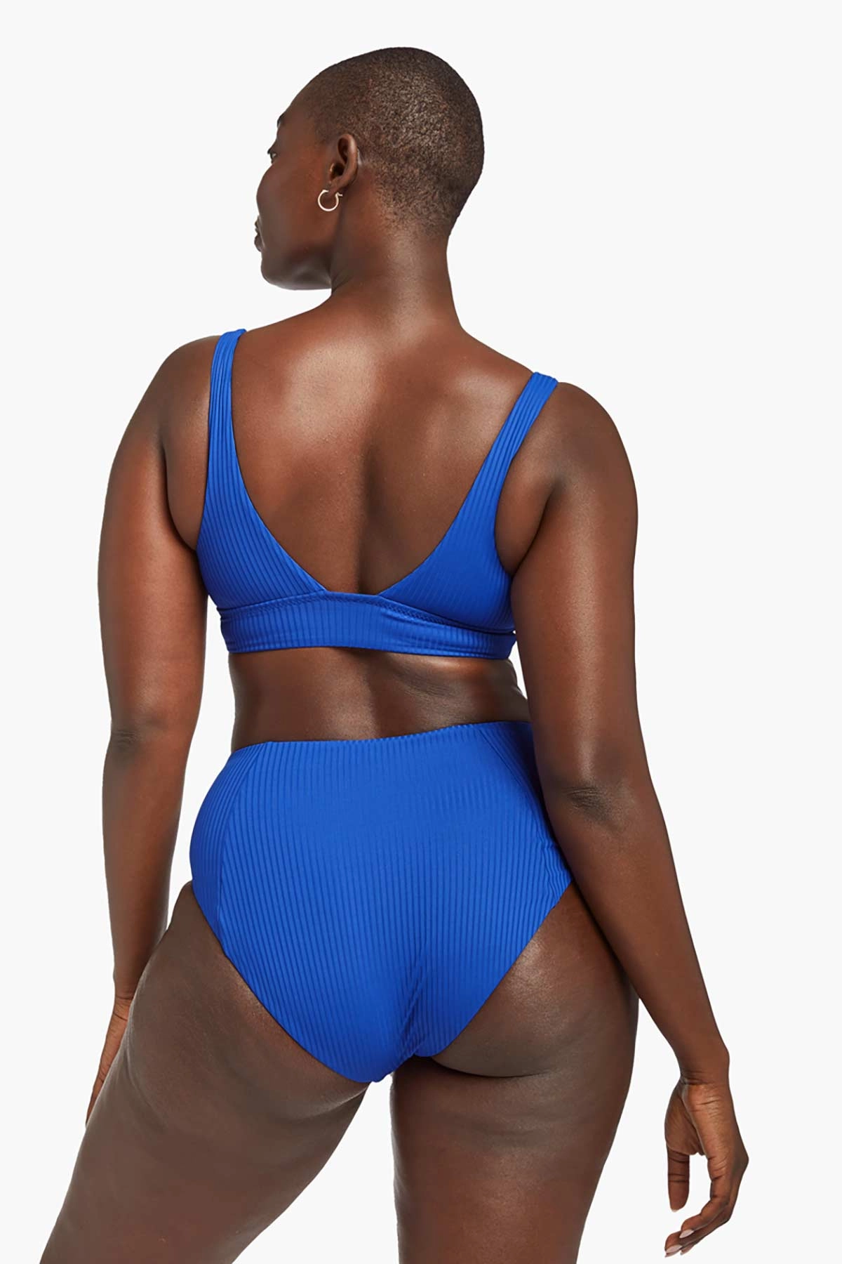 Sienna High Waist Full Cut Bottom - Lagoon EcoRib