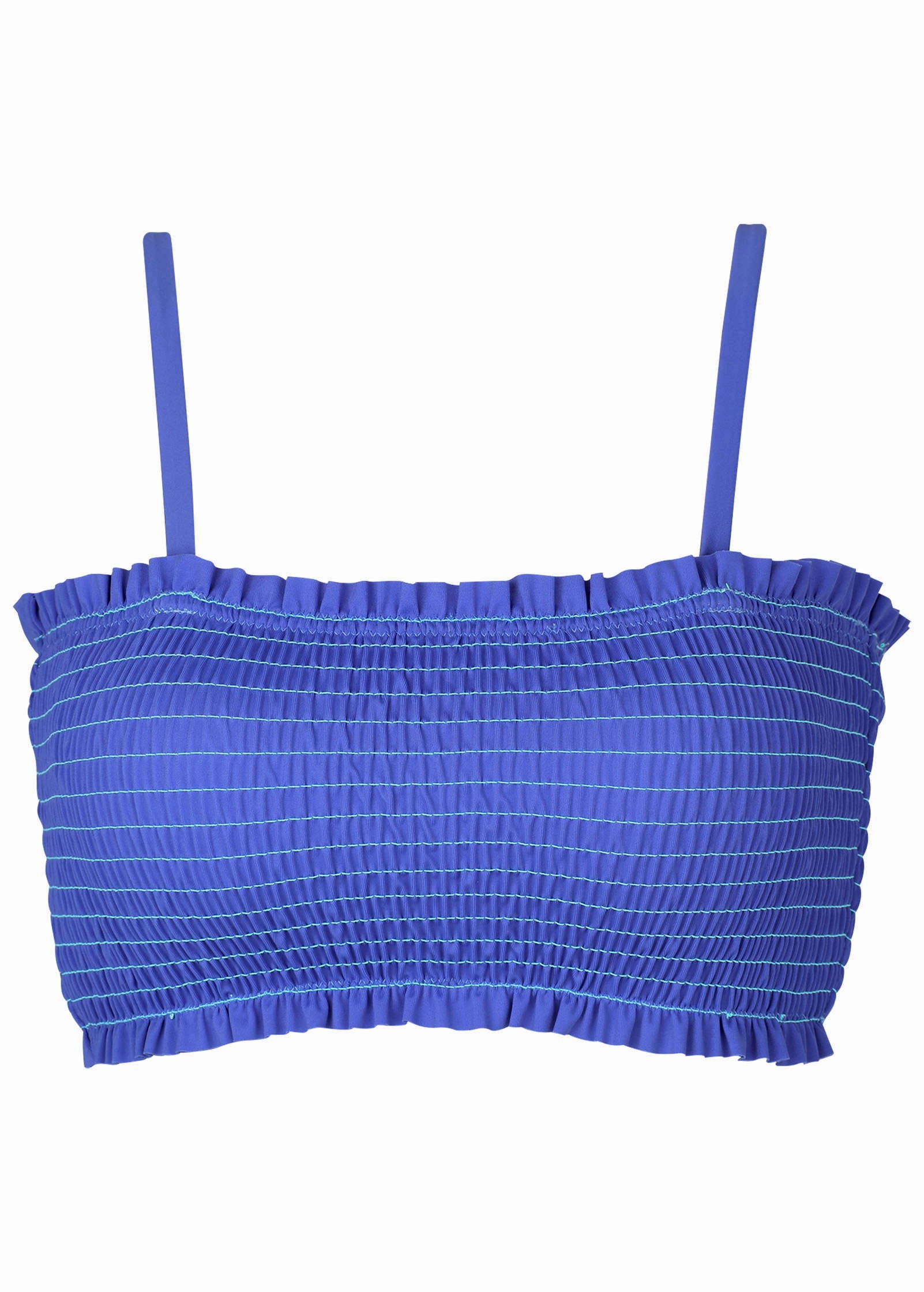 Smocked Bandeau Top - Blue