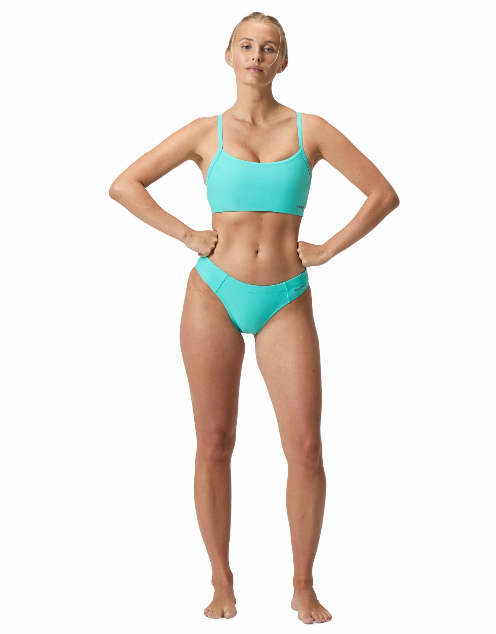 Solid Racerback Bikini Top - Turquoise