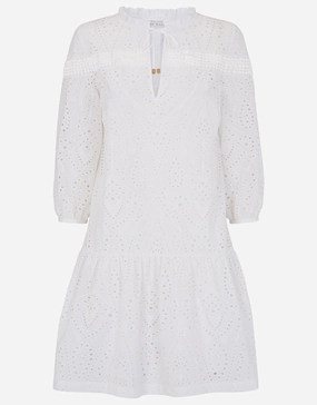 Solta Broderie Anglaise Dress - White