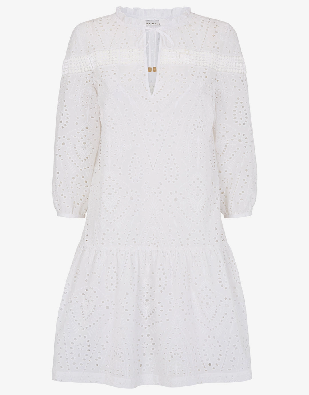 Solta Broderie Anglaise Dress - White