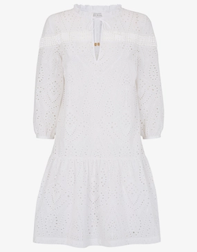 Solta Broderie Anglaise Dress - White