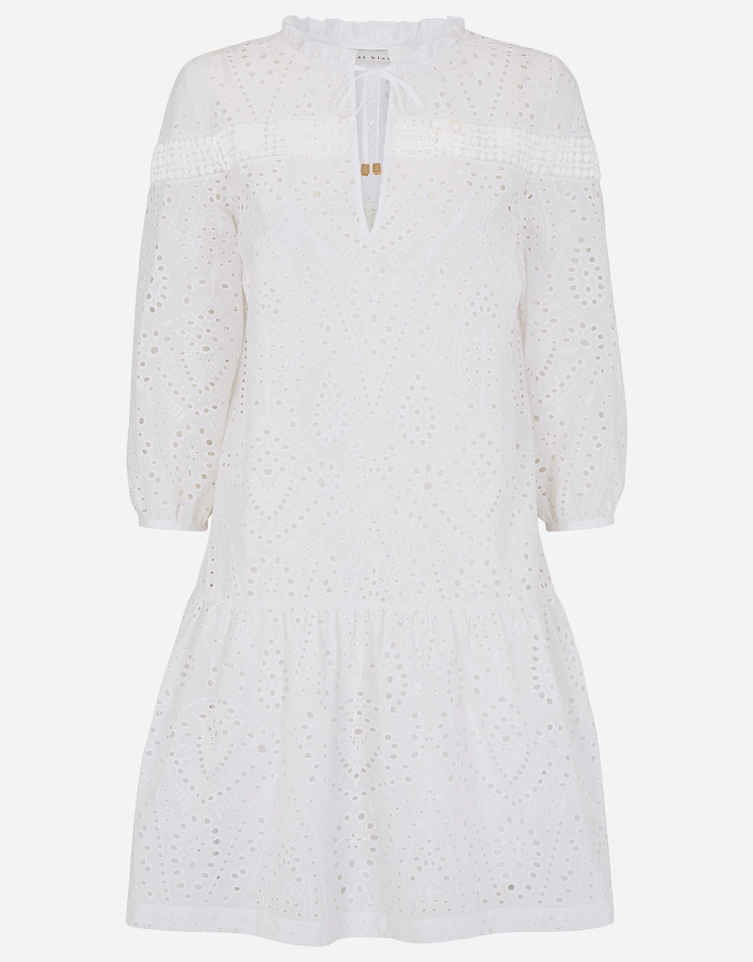 Solta Broderie Anglaise Dress - White