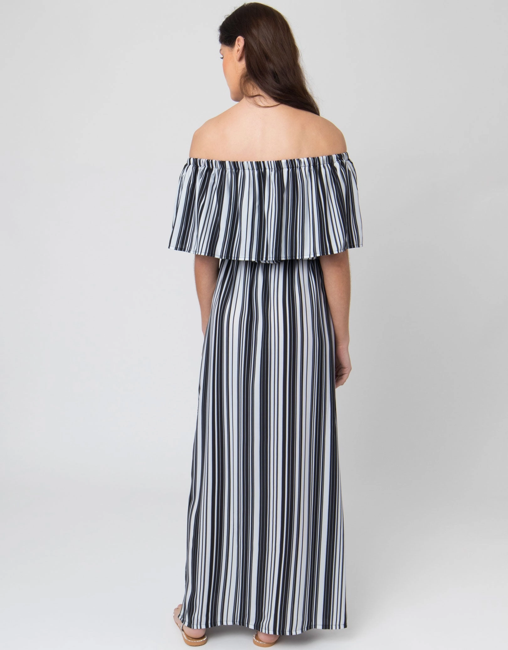 Sovana Maxi Dress - Black/White