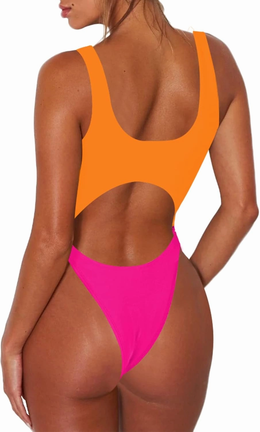 Sovoyontee Women's Sexy One Piece Swimsuits Cheeky Thong Bikini Bathing Suit