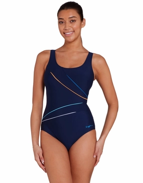 Spatial Adjustable Macmaster Scoopback Swimsuit - Navy