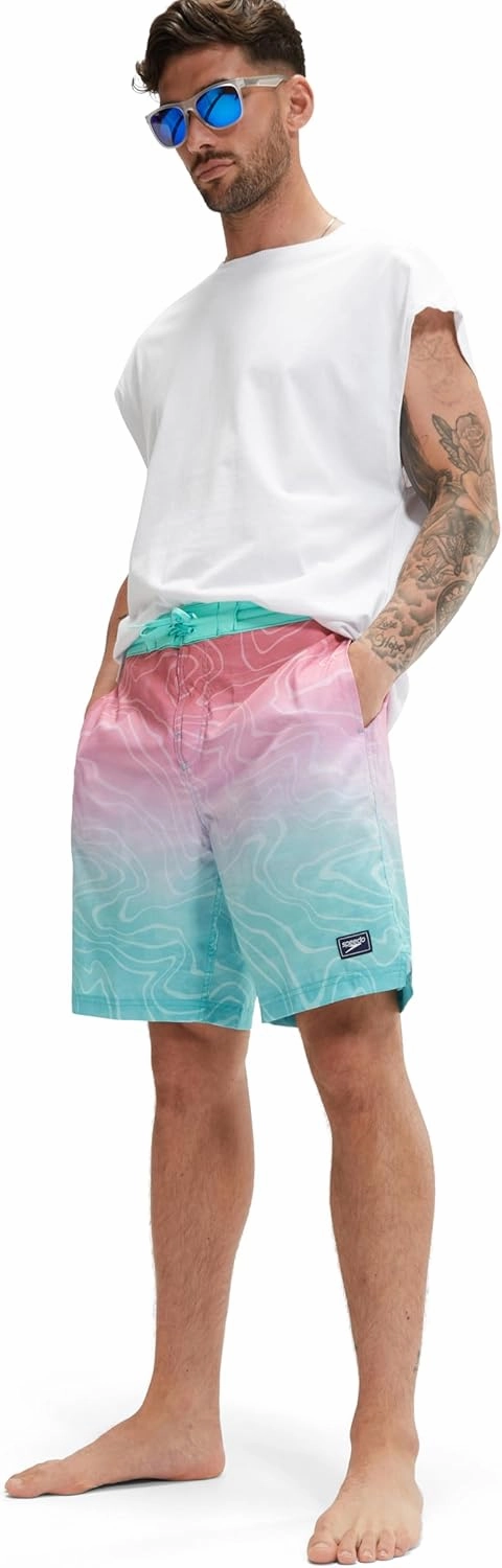 Speedo Men's Swim Trunk Knee Length Boardshort Bondi Printed