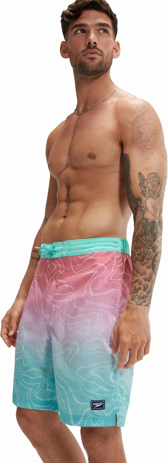 Speedo Men's Swim Trunk Knee Length Boardshort Bondi Printed