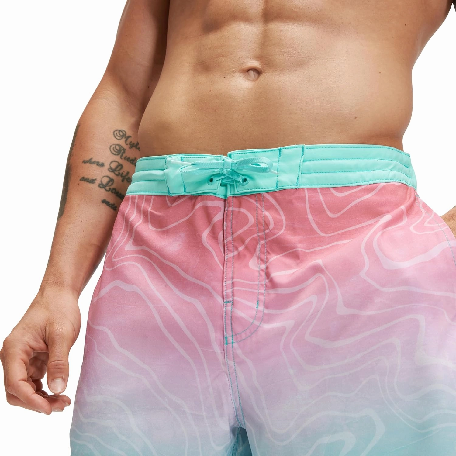 Speedo Men's Swim Trunk Knee Length Boardshort Bondi Printed