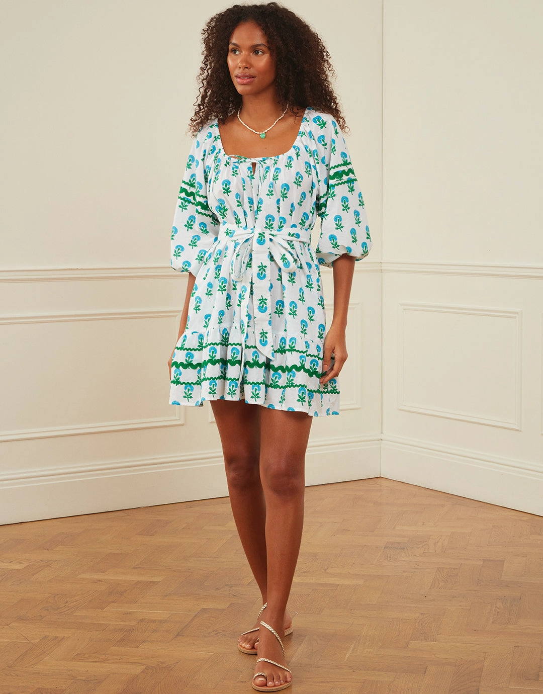 Stella Dress - Aqua Marigold