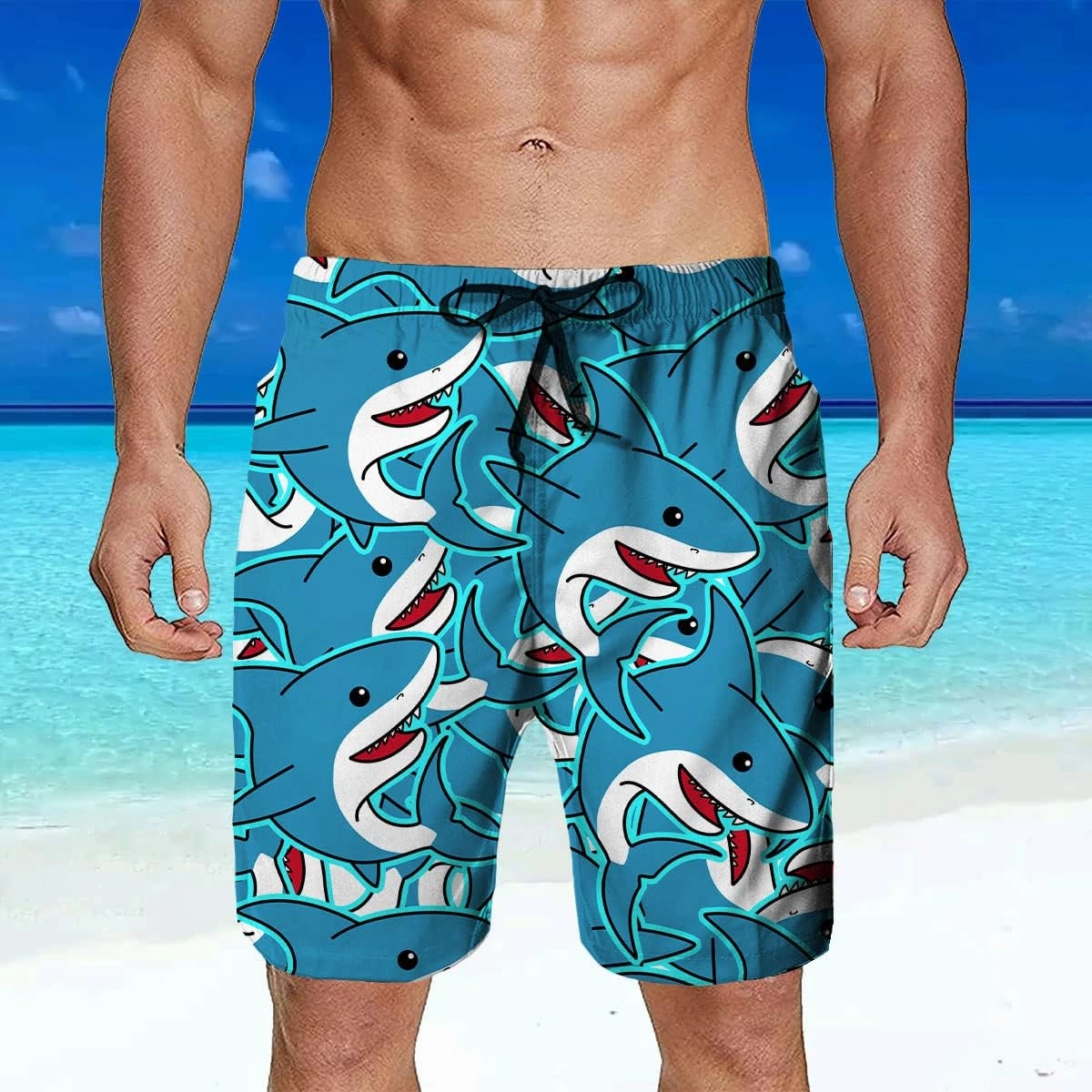 Stop Looking at My Cock Men's Swim Trunks, Funny Quick Dry Beach Board Shorts with Mesh Lining and Pockets