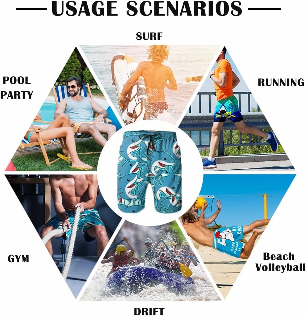 Stop Looking at My Cock Men's Swim Trunks, Funny Quick Dry Beach Board Shorts with Mesh Lining and Pockets