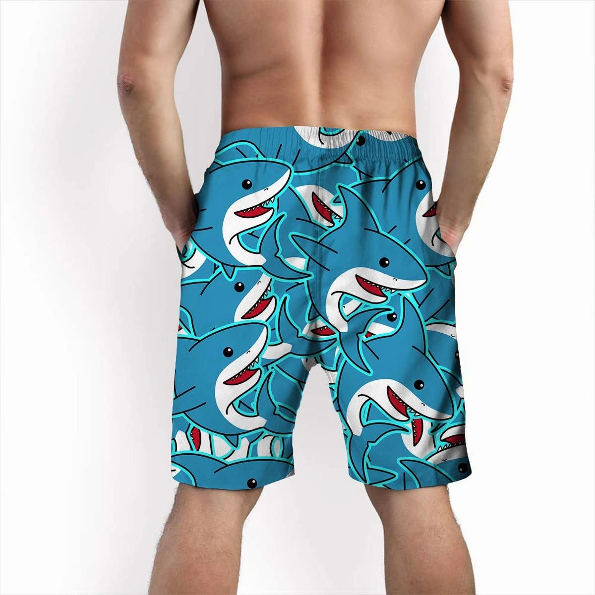 Stop Looking at My Cock Men's Swim Trunks, Funny Quick Dry Beach Board Shorts with Mesh Lining and Pockets