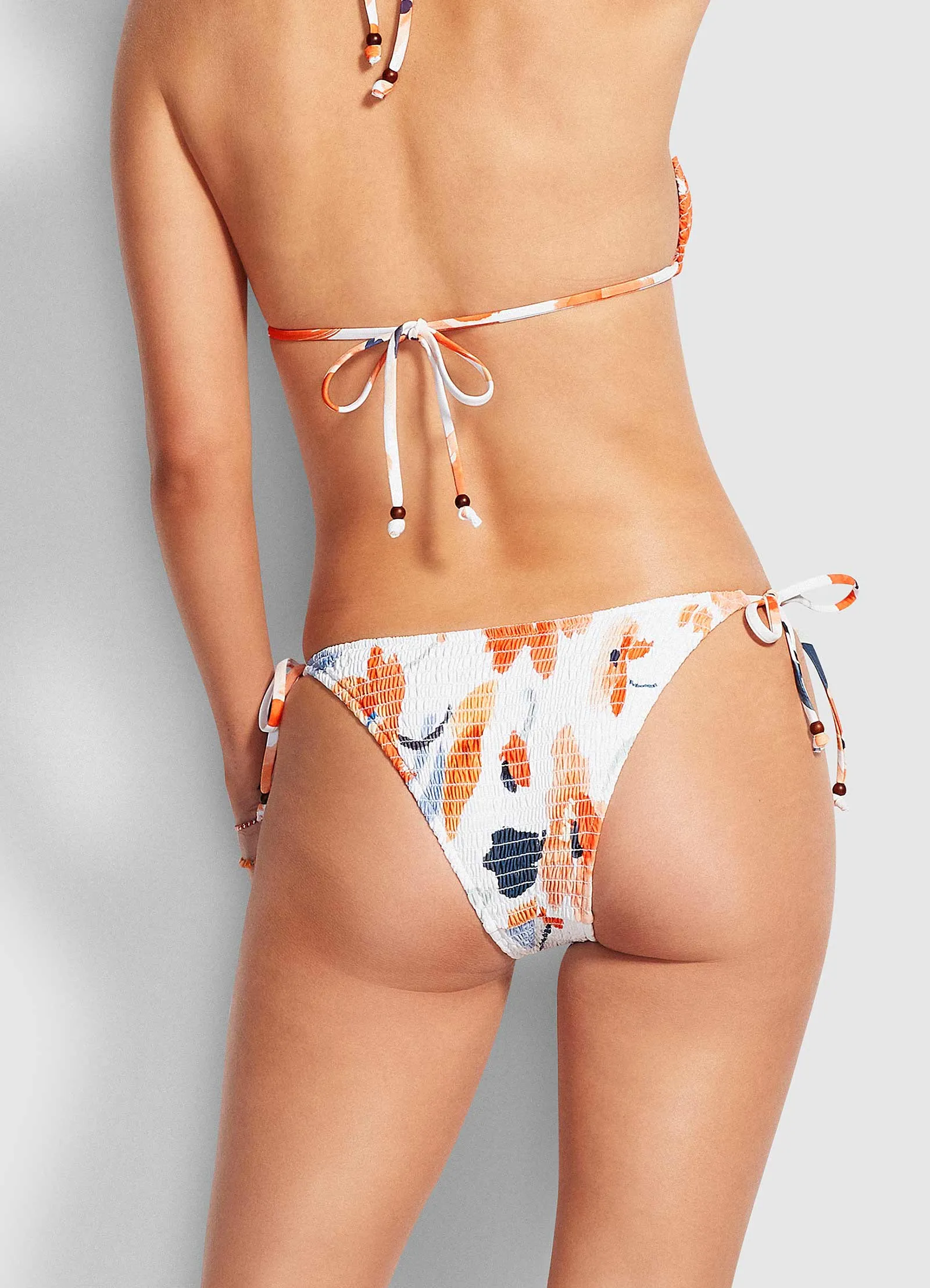 Summer Memoirs Shirred Tie Side pant - White