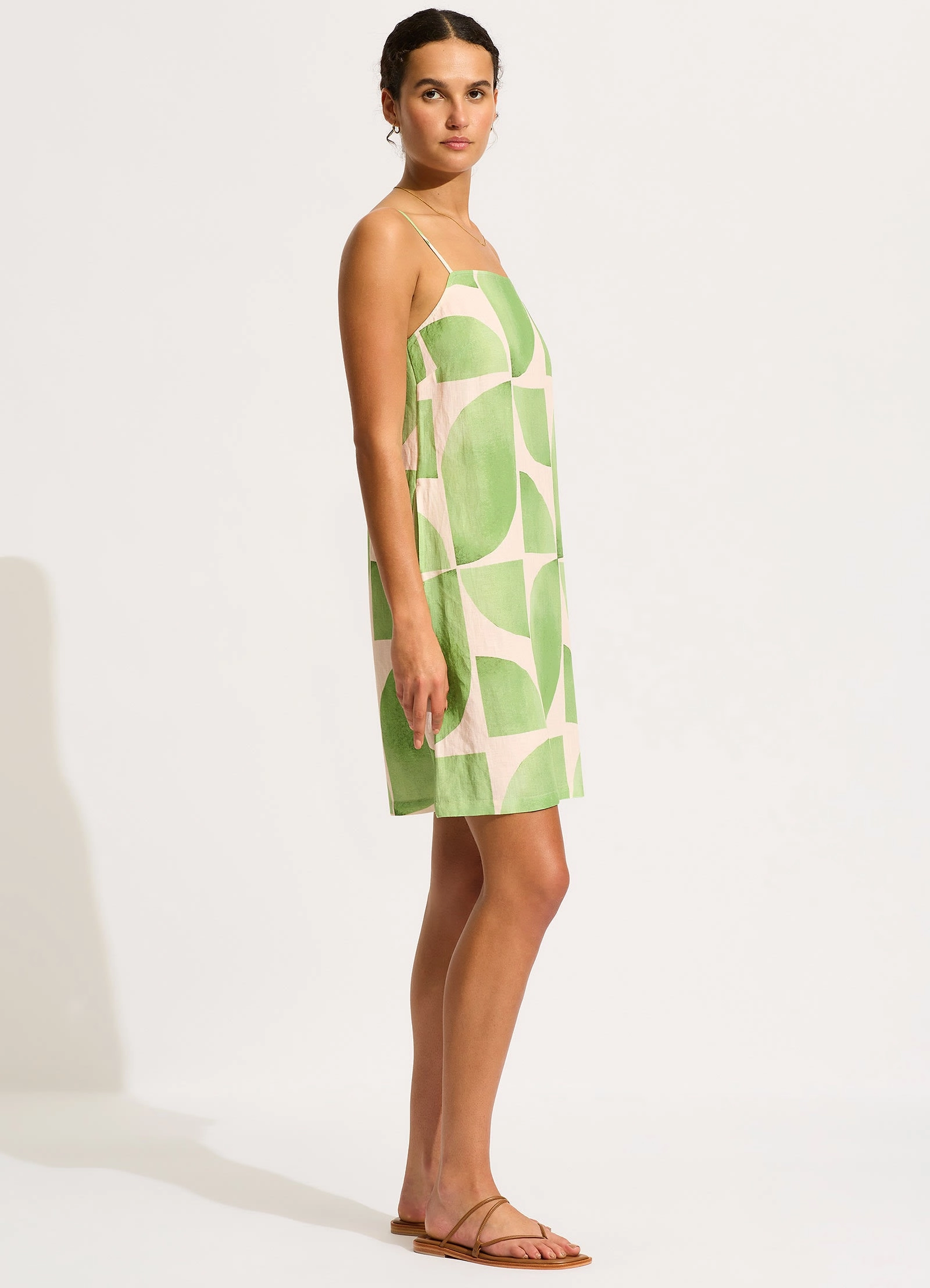 Sunray Bandeau Mini Dress - Sage
