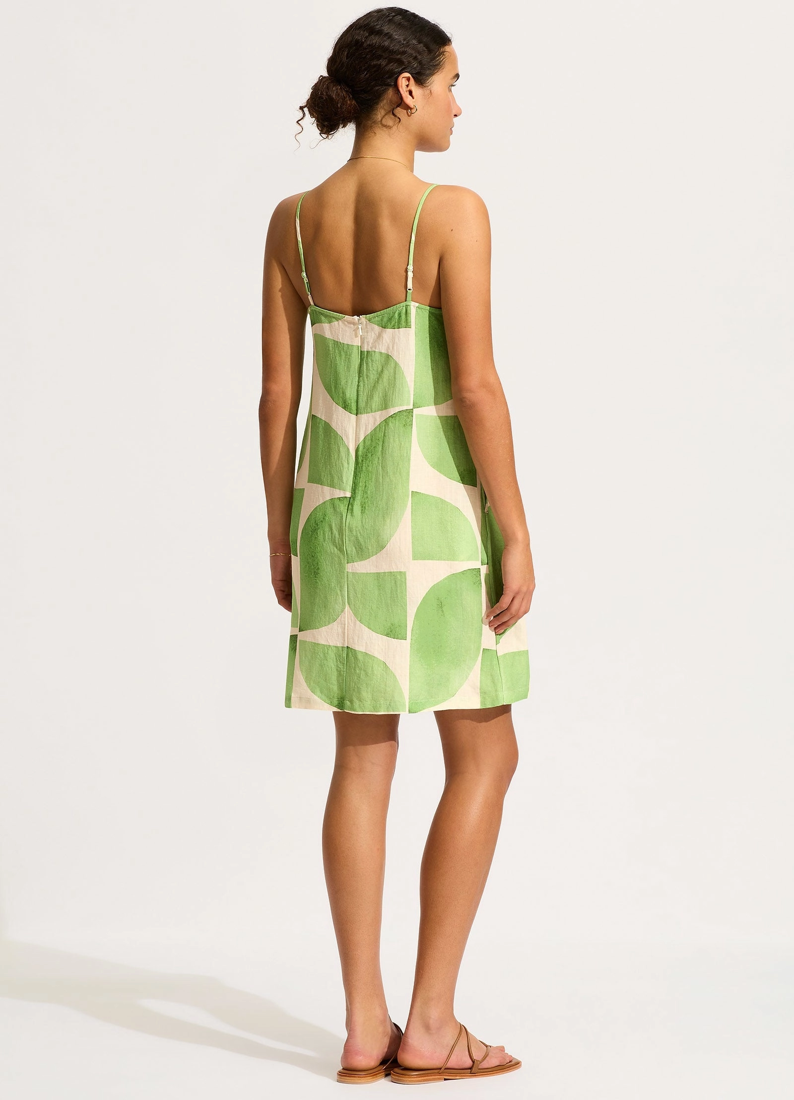 Sunray Bandeau Mini Dress - Sage