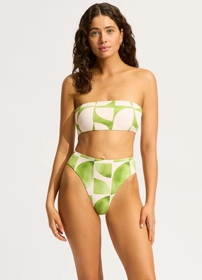 Sunray High Rise Bikini Bottom - Sage