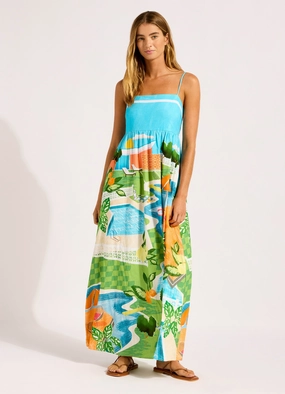 Sunset Maxi Dress - Turquoise
