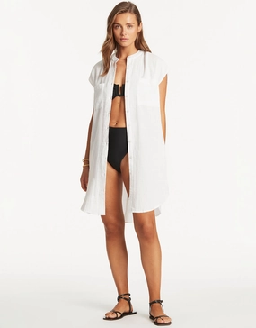 Sunset Sleeveless Cover Up - White