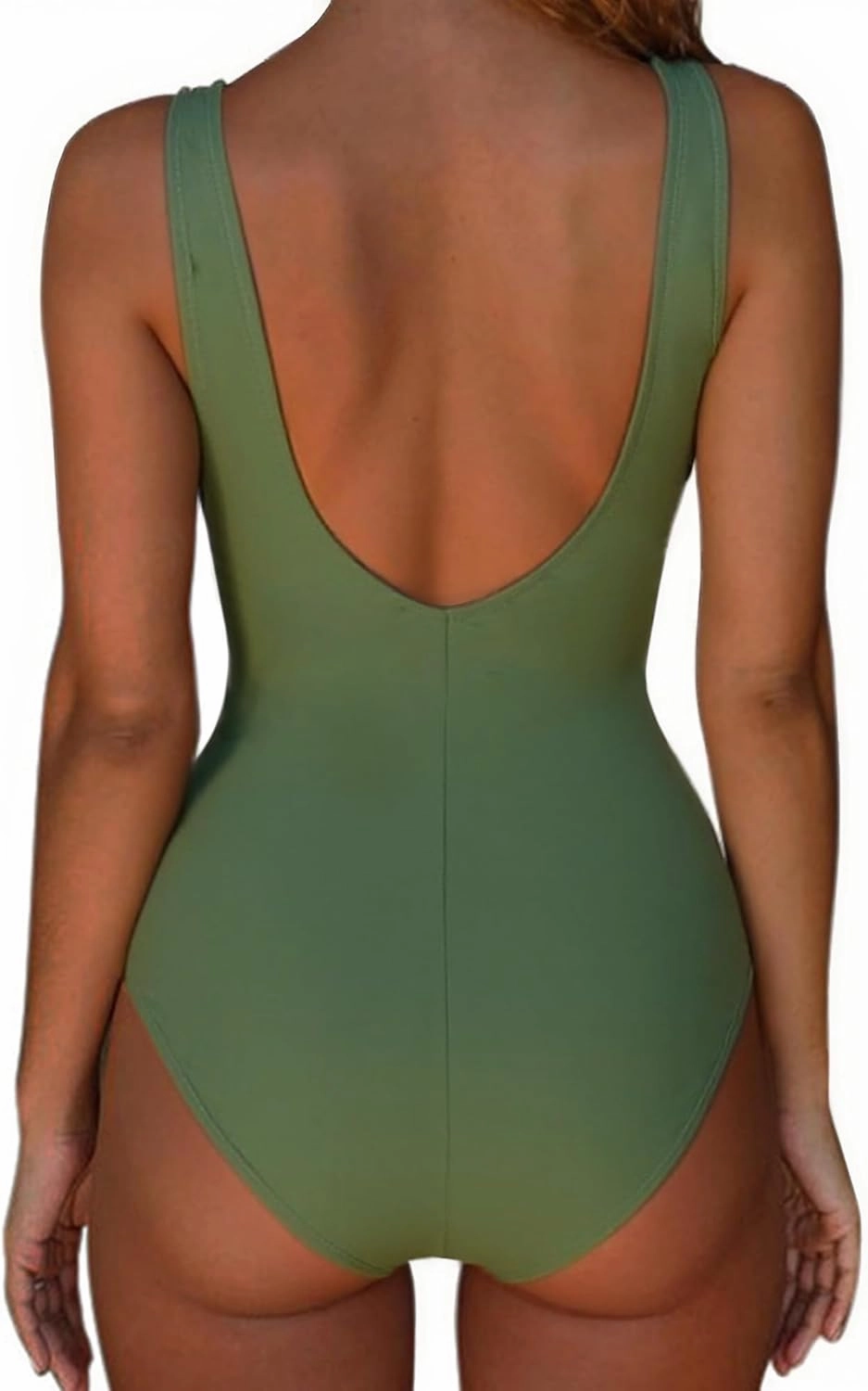 SUUKSESS Women One Piece Ruched Swimsuit Tummy Control Backless Bathing Suit